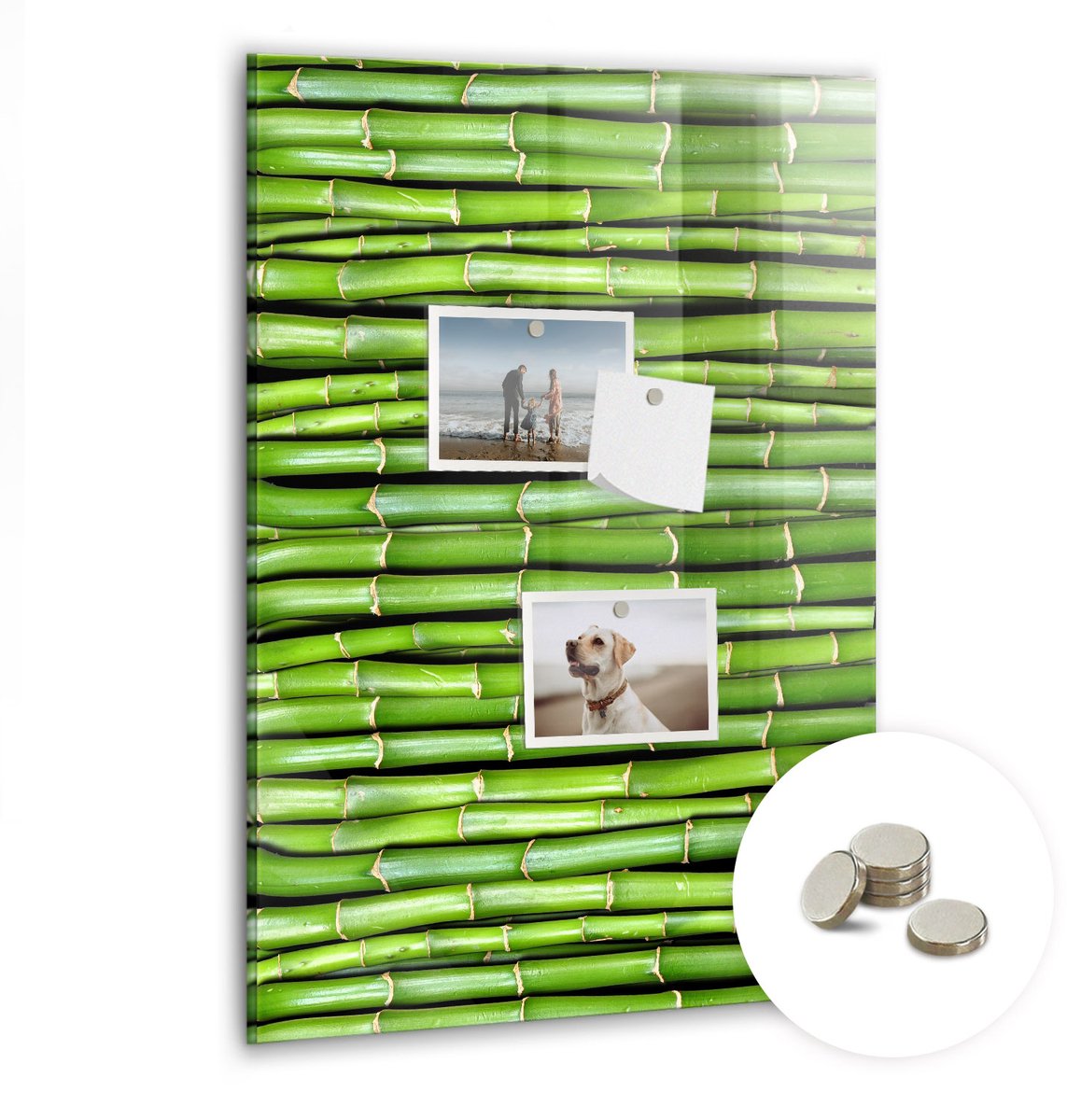 Coloray Glazen Magneetbord - Magnetisch Bord 3D-abstractie - 40x60 cm - Groente Magneetbord - Magnetic Board - Glazen Magneetbord