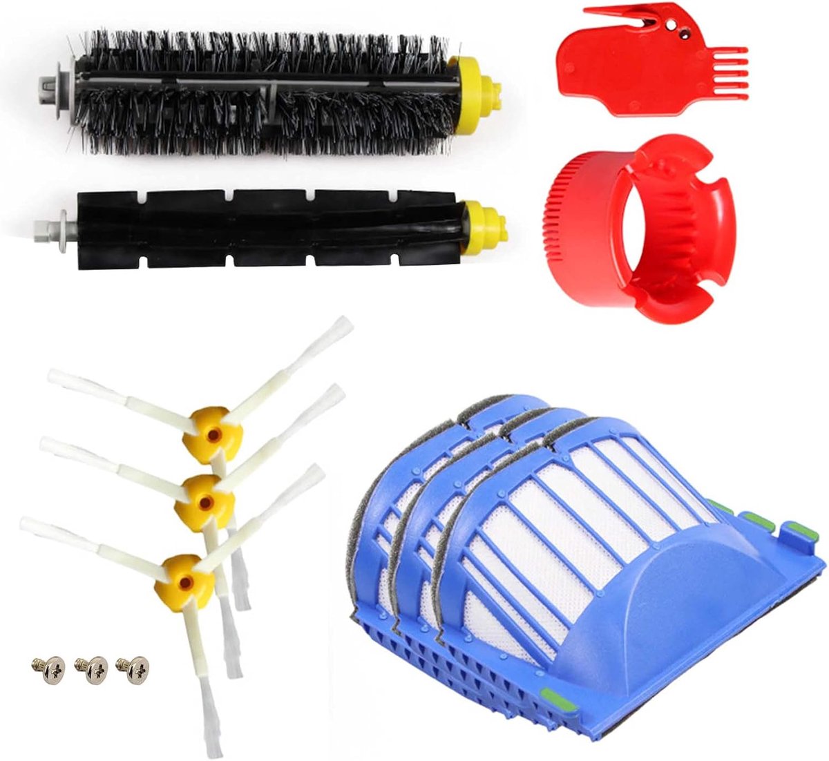 SnelShoppen - 10 Stuks Vervangende Onderdelen voor Stofzuiger Geschikt voor Roomba 600 Serie 694 692 690 680 660 665 651 650 614 & 500 Serie 595 585 5