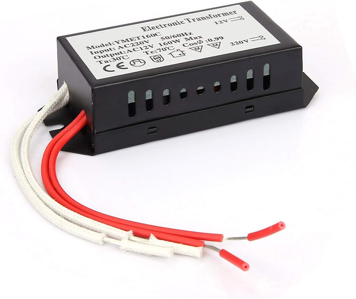 SnelShoppen - Electronic Transformer 12V Voeding, 220V naar 12V Spanning Converter, Stille 160W Adapter voor Dimmen, Segmentation en Afstandsbediening