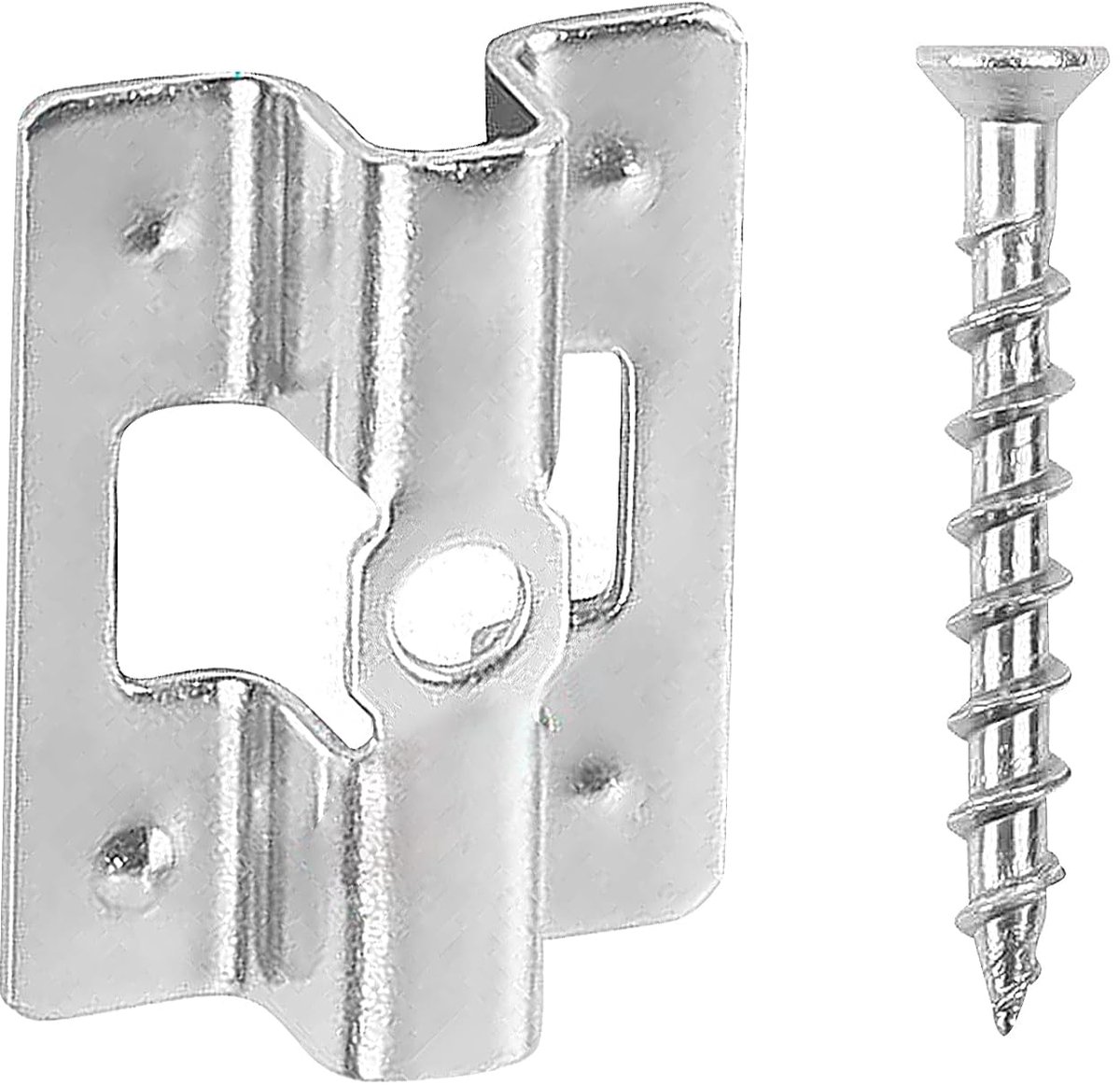 SnelShoppen - Pack van 100 RVS Terrasclips met Schroeven, WPC Clips RVS 6-9 mm, Voor WPC Planken, Bevestigingsclips voor Bamboehout Ondersteuning
