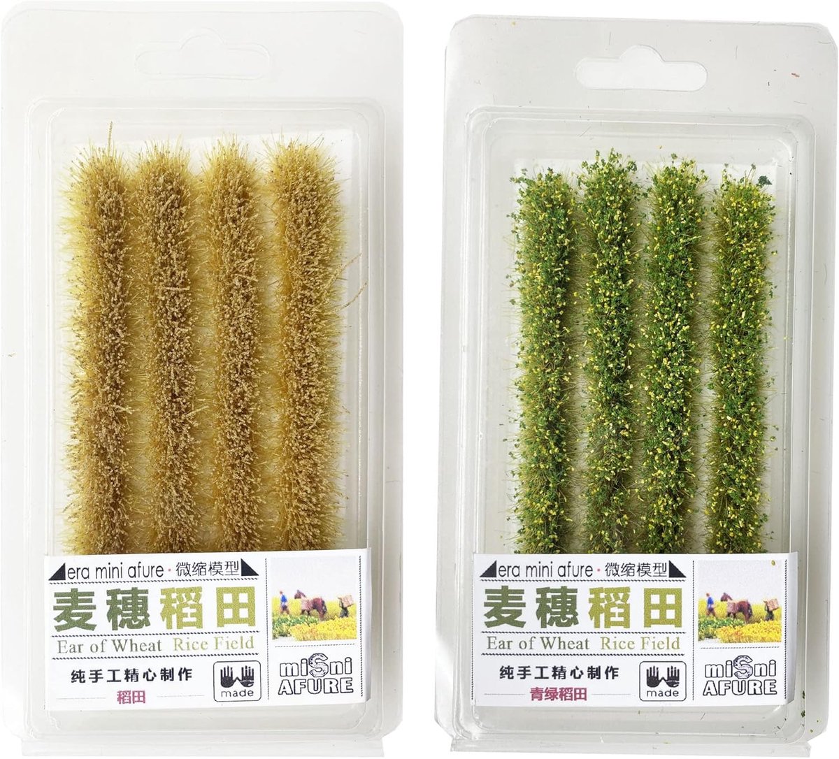 Model grasveld 10 cm - plastic - statisch rijstveld - ideaal voor modelbouw - ShopVlot