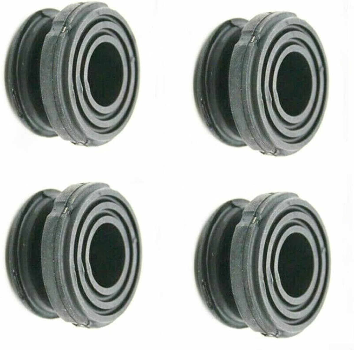 SnelShoppen - 4 Stuks Onderste Rubber Voeten Voor Honda Generatoren EB2000i EU2000i - Duurzaam Rubber - 43mm - Zwart