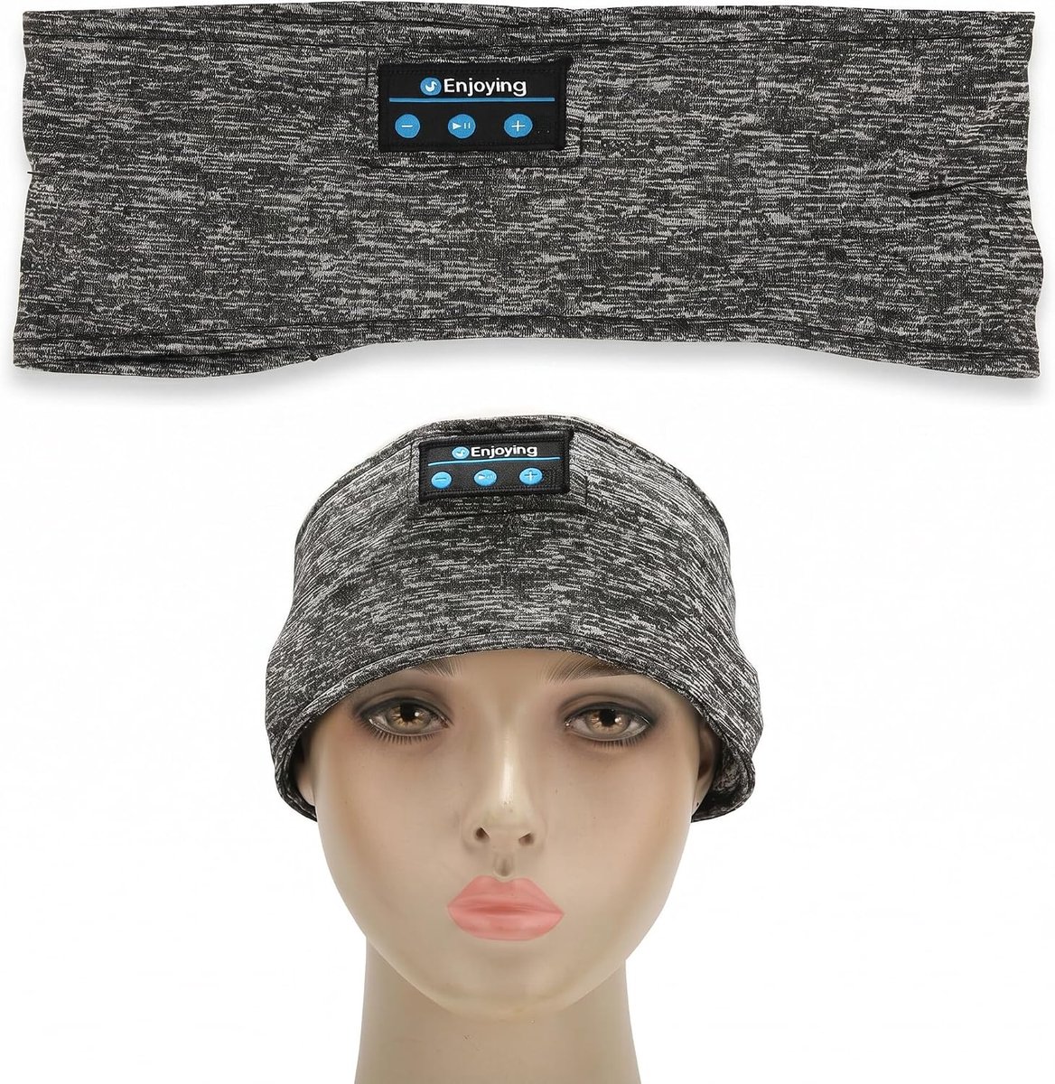 SnelShoppen - Ultra-dunne HD Stereo Hoofdtelefoon Bluetooth met Sporthoofdband voor Slaaptraining - Ademend Materiaal, Zacht en Allergievrij, Machinew