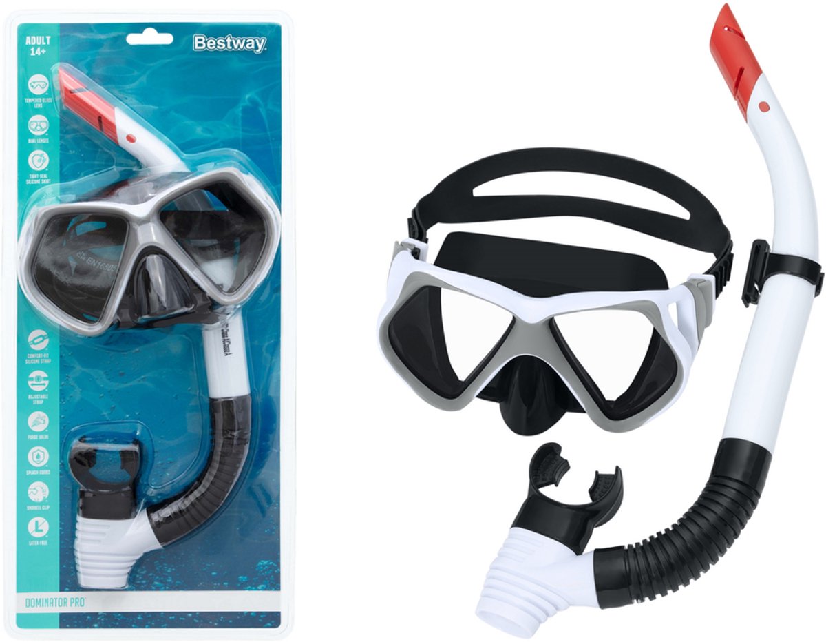 Duikset Wit Masker Snorkel Bestway 24069 - UNI