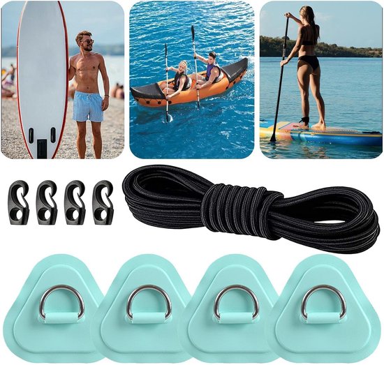 Kajak Reparatieset - Opblaasbare Boot Pleister - Watersport Reparaties - Zware Waterdichte Set - 4-Delige Set - Muntgroen — afbeelding 4