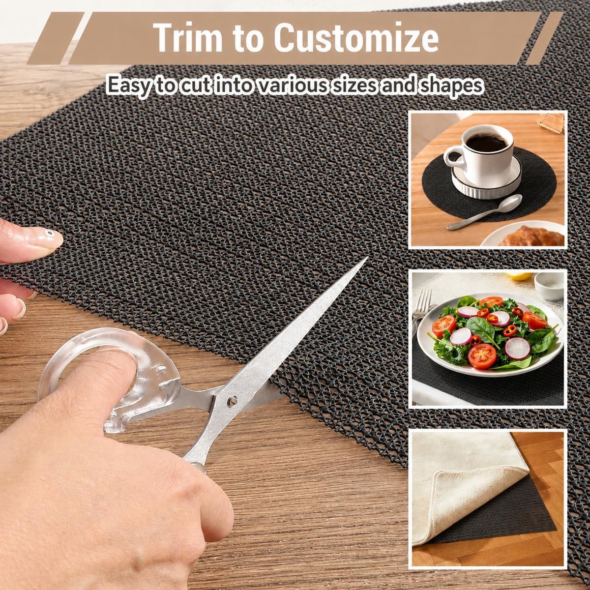 Non Slip Mat for Carpet, 63x220cm, PVC Carpet Gripper, Custom Cuttable, Non Slip Mat, Waterproof Carpet Holder for - ShopVlot