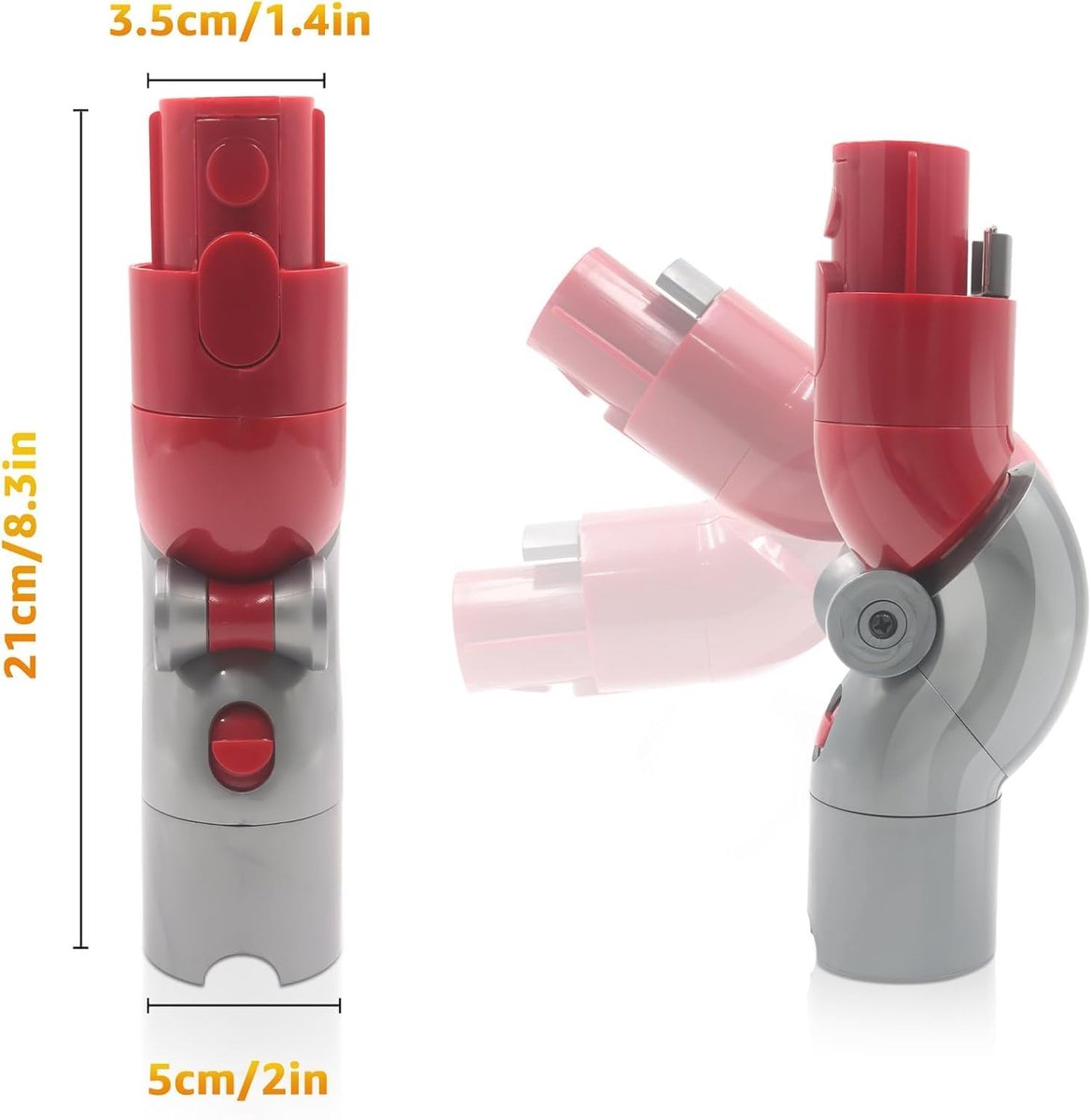 SnelShoppen - Snelkoppeling Adapter voor Dysón V7, V8, V10, V11, V15 Stofzuiger, Onderadapter, Buigbare Adapter, Flexibele Spare Parts