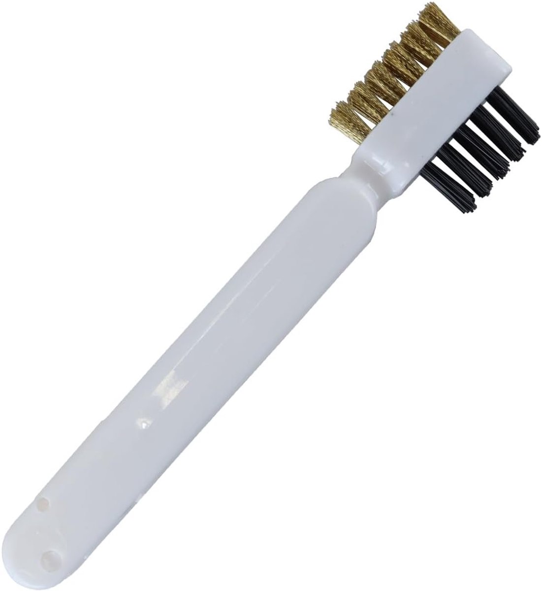SnelShoppen - 4-in-1 Gasfornuis Schoonmaakborstel, Kierenborstel voor Afzuigkappen, Messing Draadborstel, Nylon Haren, Stalen Haak, Schraper voor Vuil