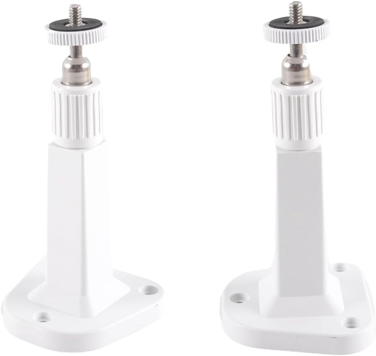 SnelShoppen - 2 Pack Verstelbare Universele Wand- en Plafondmontages voor CCTV, CCD Dome Camera en Thuisbewakingssystemen - 6,1" - Wit van Hittebesten