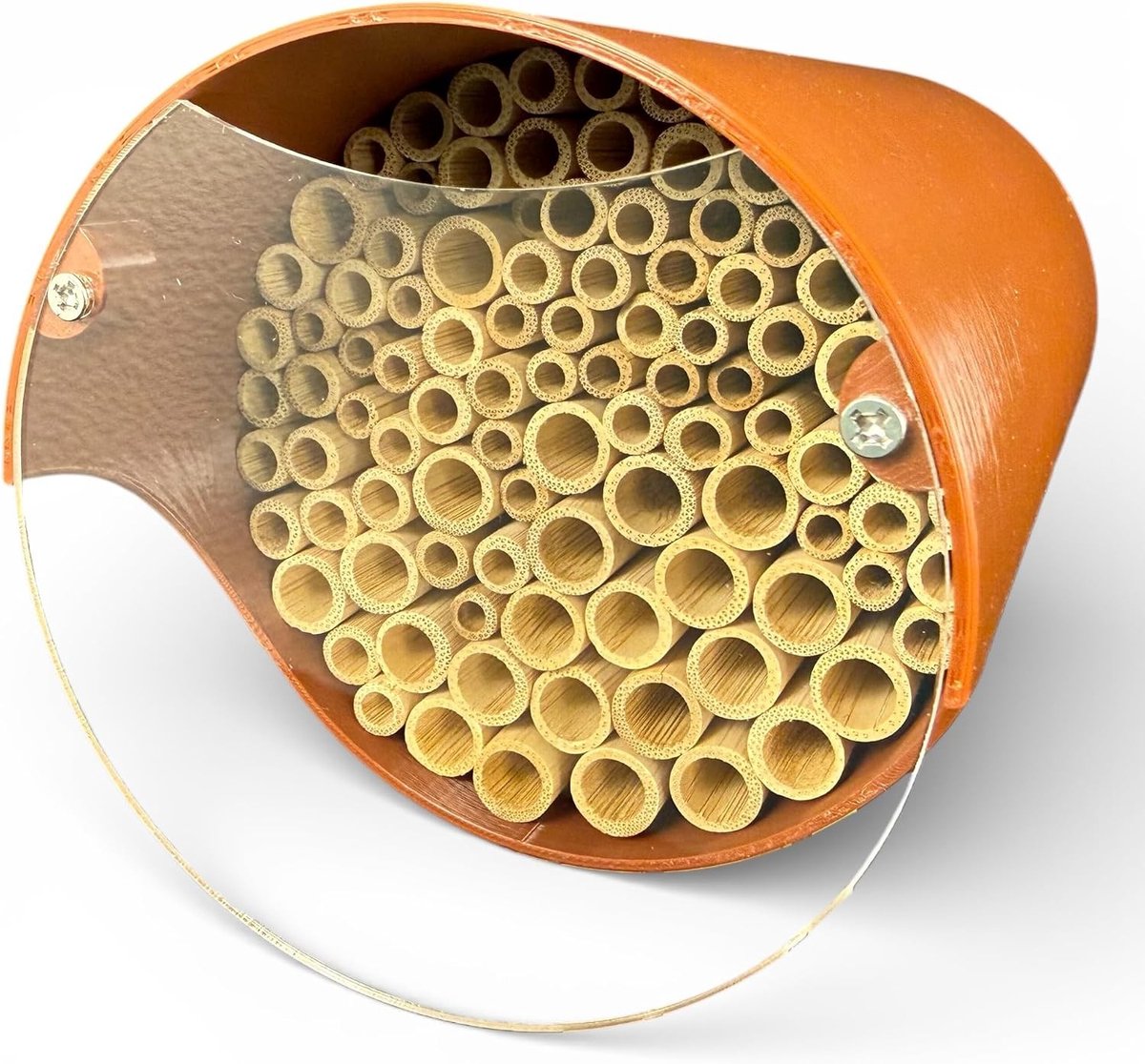 Insectenhotel - Bruin - 203 x 108 mm - Bamboe Nesthulzen met Vogelbescherming - Voor Tuinliefhebbers