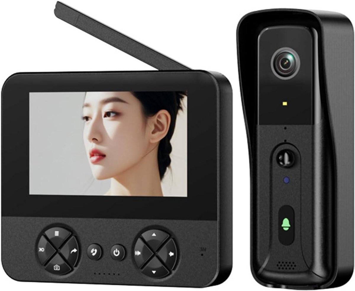 Deurbelcamera - Videodeurbel Camera - Huisbeveiliging - PIR Bewegingsdetectie - 16.8 x 15.5 x 6.5 cm - Zwart