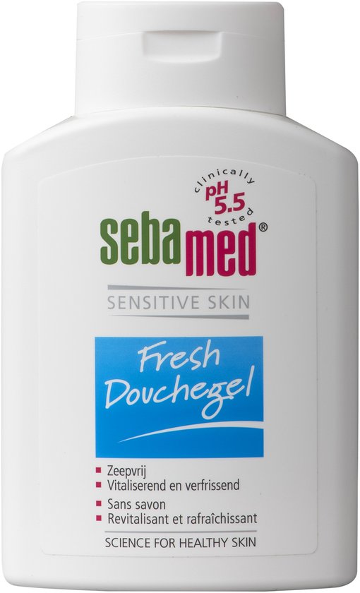 Sebamed Fresh Douchegel, pH 5.5, voor de gevoelige huid, zeepvrij, vitaliserend en verfrissend.
