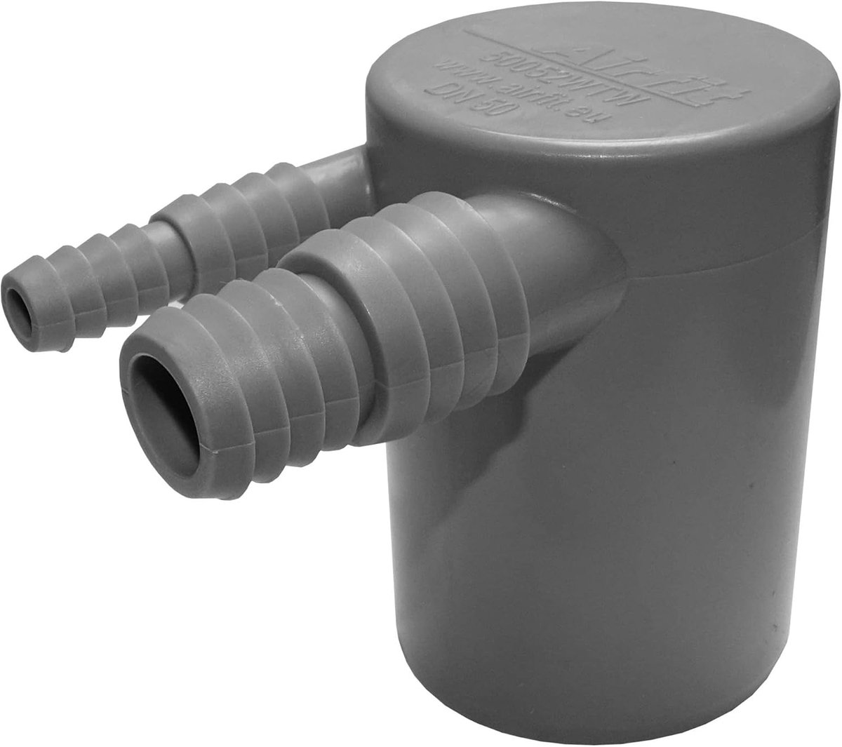 Airfit Dubbele aansluithoek voor wasmachine en condensdroger DN 50 grijs - ShopVlot