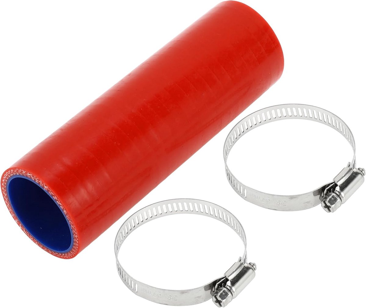 SnelShoppen - Silicoon Slang Koppeling 1.57" ID 5.91" Lengte 0 Graden 4-Laags 5mm Dikke Koelslang voor Auto's, Turbo, Intercooler, Blauw Rood 1 Set
