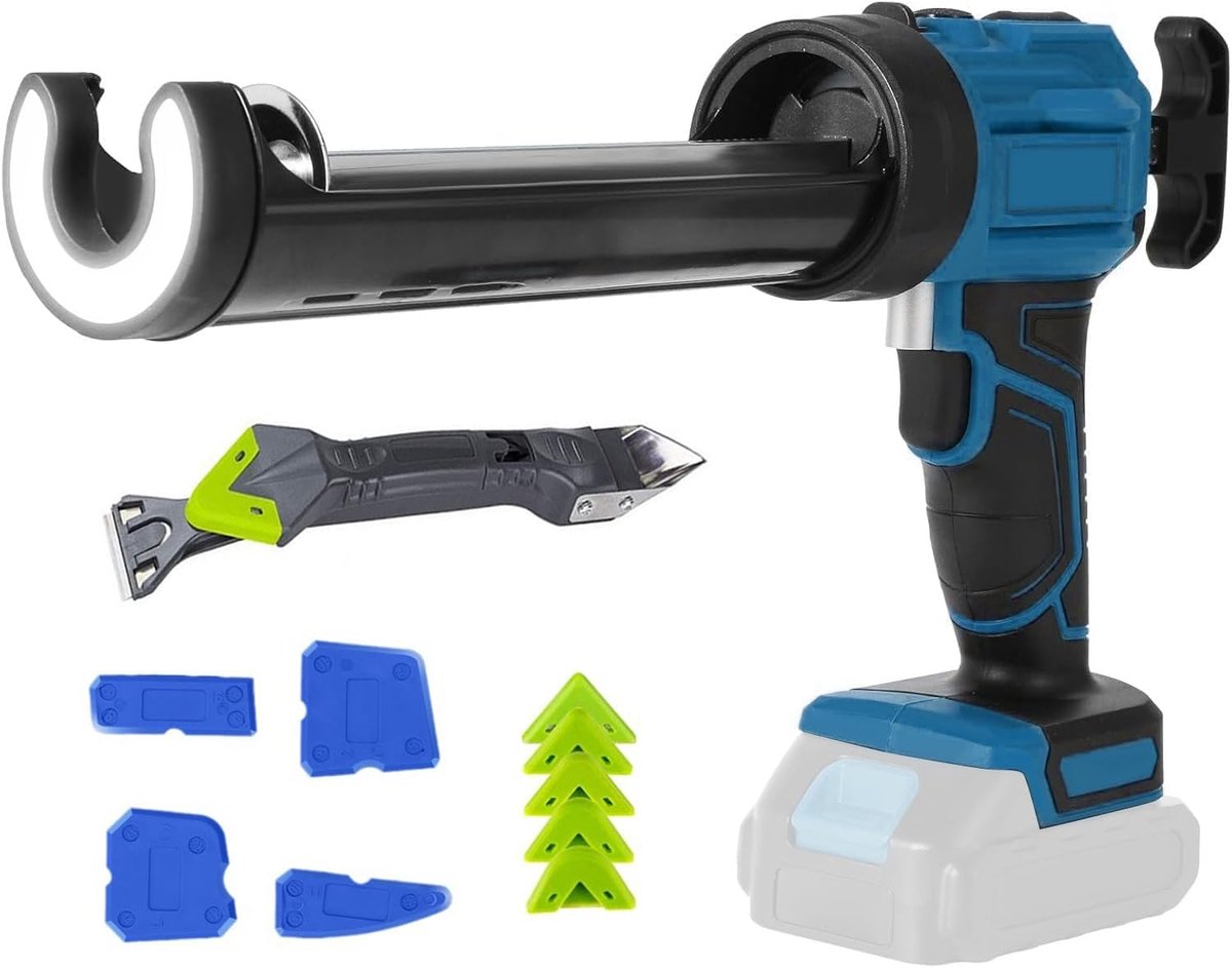 Accucartridgepers met 4 snelheden - voor Makita 18V accu - LED-lamp - ideaal voor afdichten en vullen - ShopVlot