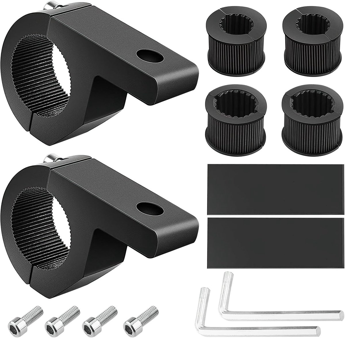 Holder voor lichtstrips 19-32 mm - Universele slangklemmen - Robuust aluminium - Perfect voor off-road voertuigen - SnelShoppen