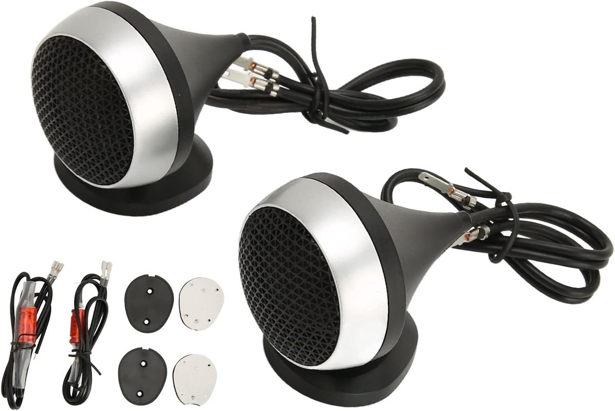 SnelShoppen - Car Tweeters 2Pcs 150W Hoogwaardige Geluidsweergave Compact Ontwerp 80Hz tot 22KHz HiFi voor Autosysteem Aluminium Dome Audio