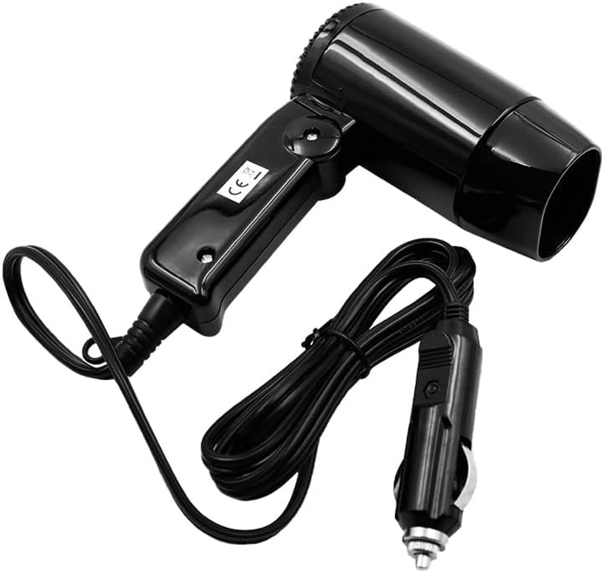 SnelShoppen - Mini Reis Föhn voor Auto 12V Vouwbare Haardroger voor Caravans Camping Lichtgewicht en Compact