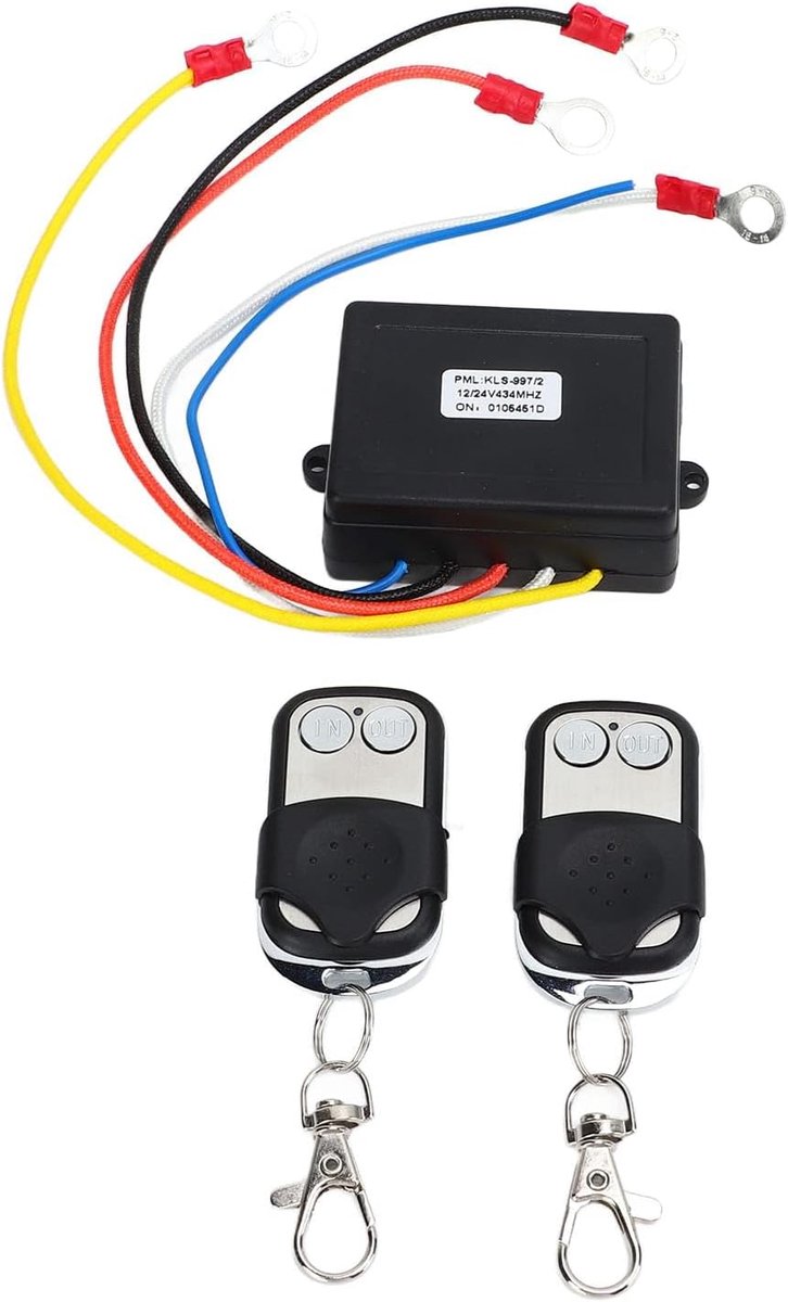 Winch Remote Control, 12V 24V Wireless Winch Remote Control Switch Receiver Kit Universal for Truck ATV SUV - ShopVlot