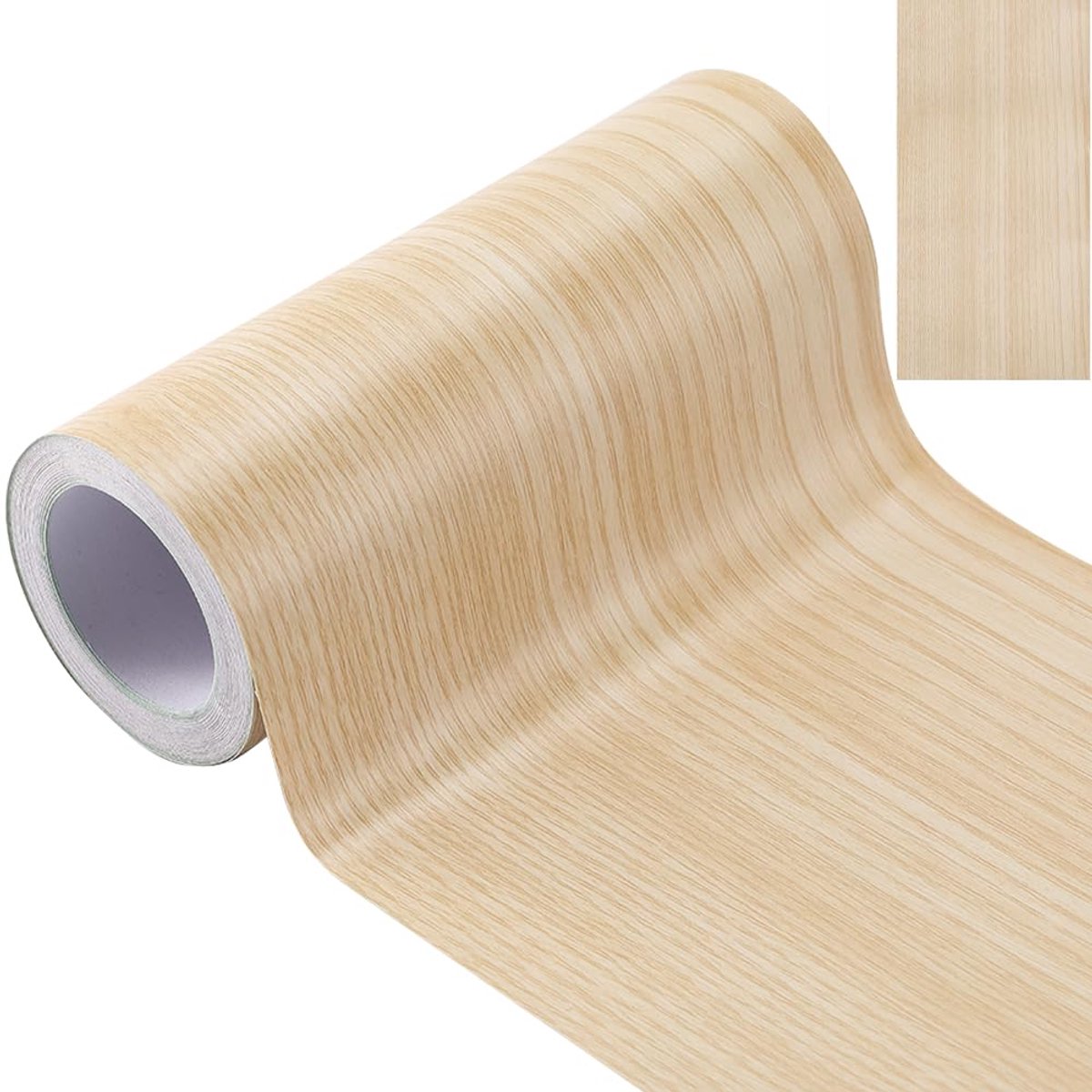 SnelShoppen - 10 m x 15 cm Houten Textuur Reparatietape Zelfklevende Wallpaper Border PVC Houtnerf Plakband Voor Meubel Herstel en Decoratie