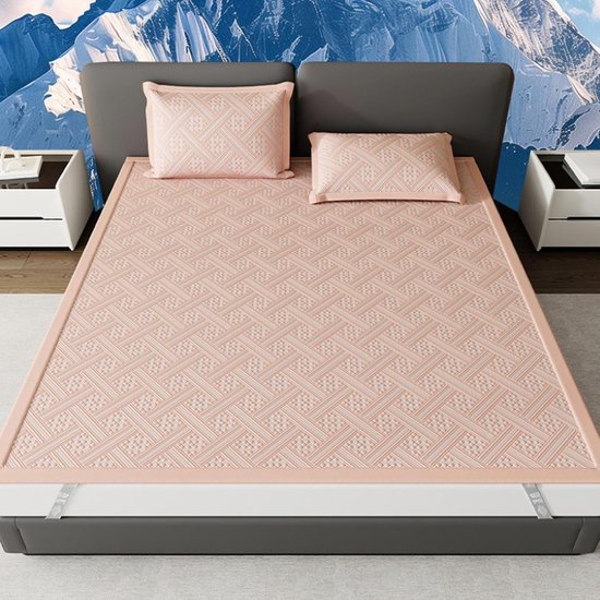 Koelmatras - Zomerslaapmat - Koel Slapen - Ademende Structuur - 200x220cm - Roze — afbeelding 4