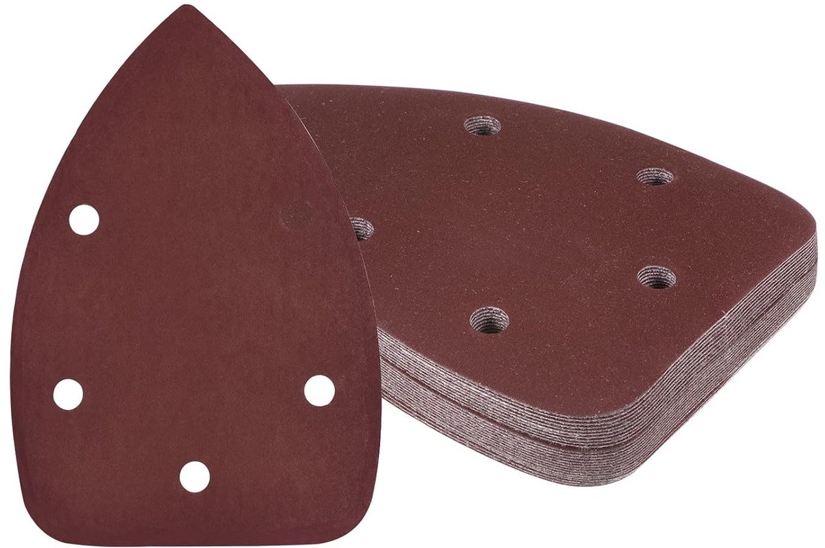 SnelShoppen - 25st Schuurpapier Driehoekige Schuurmachine - 1000 grit 10x14cm - Perfect voor Houtbewerking en Polijsten - Aluminium Oxide - Geschikt v