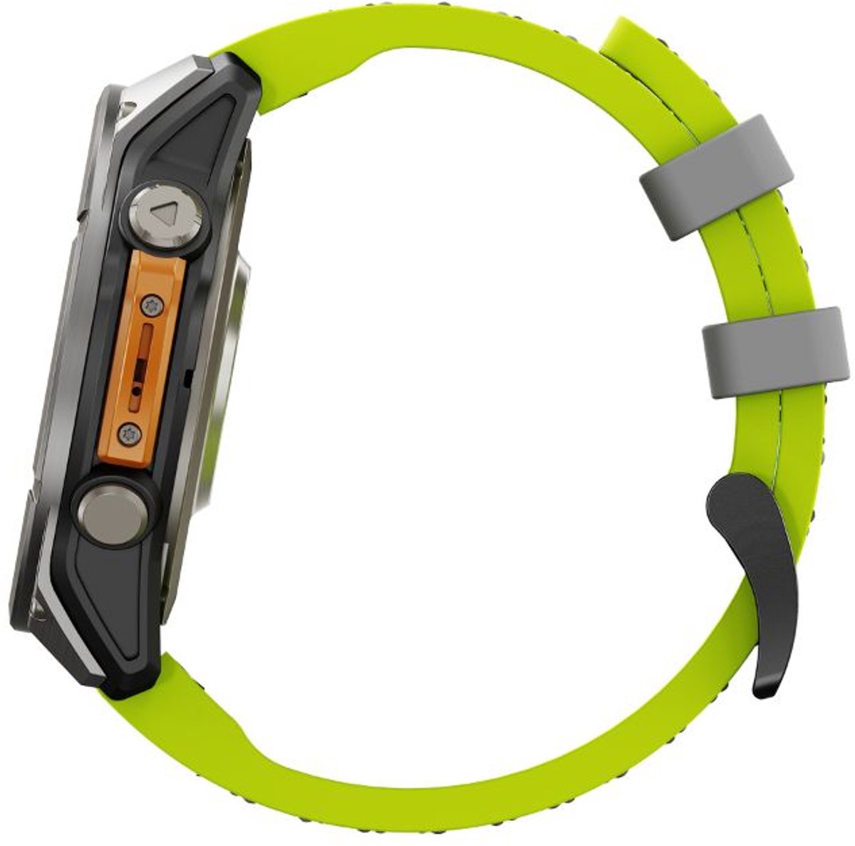Cubenest Premium sporthorlogeband 22 mm Geel/Grijs - geschikt voor Garmin smartwatch