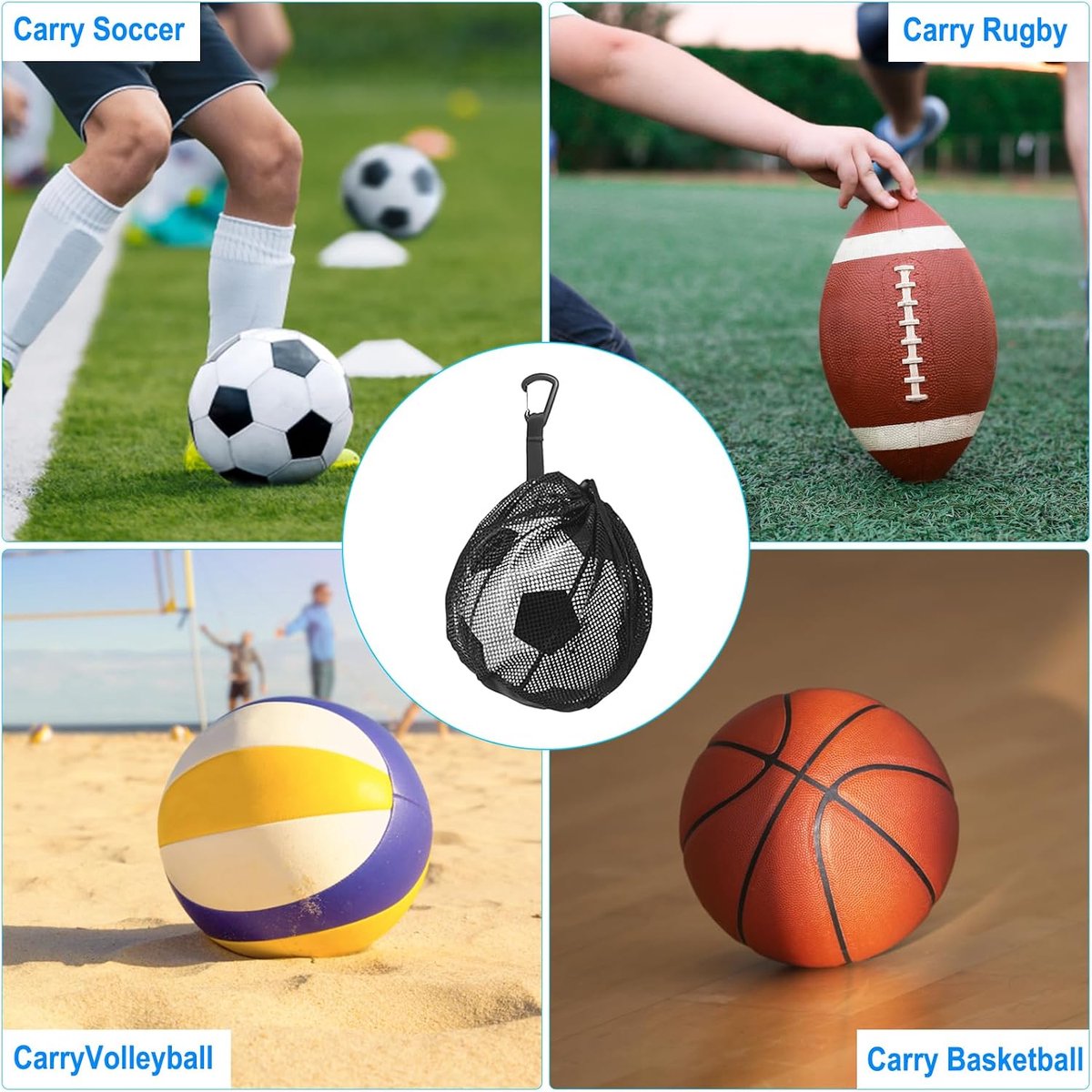 SnelShoppen - Drawstring Dance Bag en Basketball Net Rugzak - Ademend Mesh Sporttas voor Voetbal, Tennis, en Meer - Ideaal voor Kinderen en Volwassene