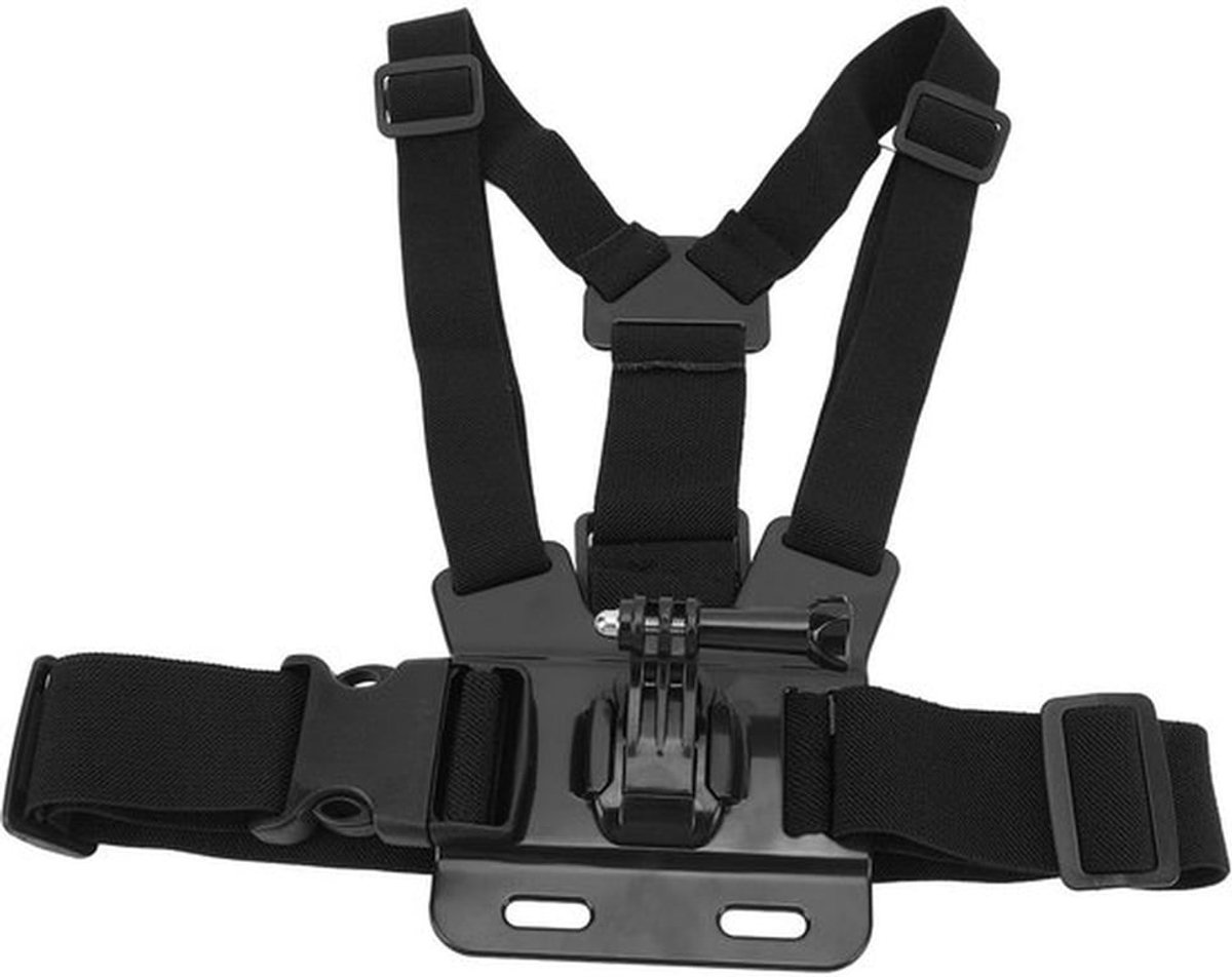 Verstelbare borstband en J-haak dual shoulder mount voor bodycamera, geschikt voor Action 4 en Ace Pro, ideaal voor politie, sport en wandelen