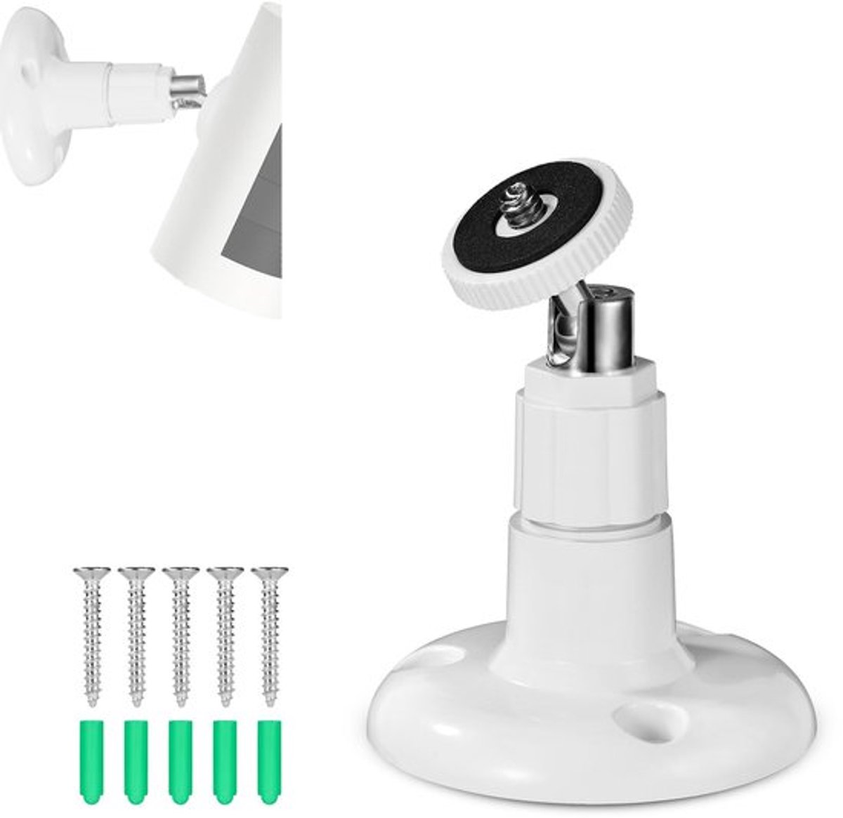 Beveiligingscamerabevestiging voor Ring Stick Up Cam/Ring Indoor Cam, 360 Graden Verstelbare Beveiligingscamera Muurbevestigingsbeugel voor Binnen Buiten Plafond (Camera Niet Inbegrepen)