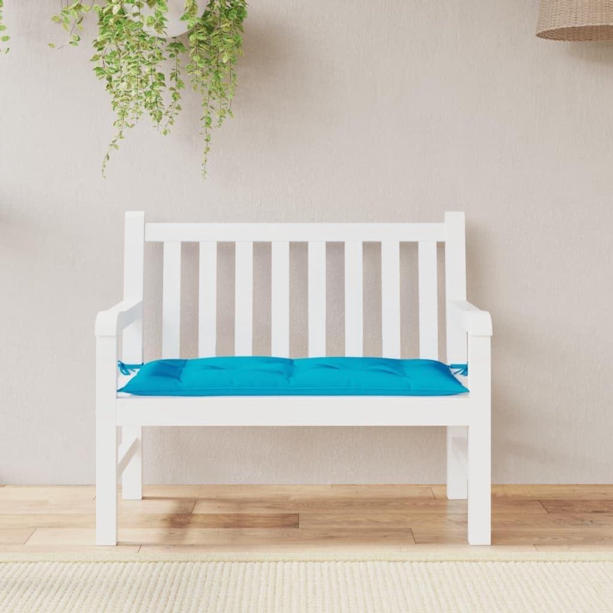 Tuinbank Kussen - Bankkussen Zitkussen - Buiten Zitten - Waterafstotende Oxford Stof - 110x50x7 cm - Lichtblauw