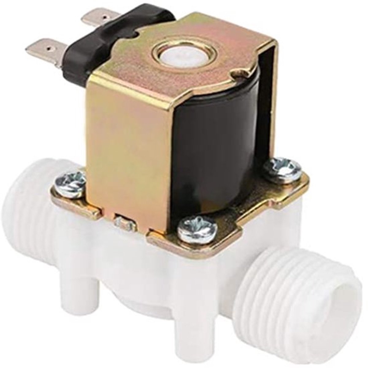 1/2 "DC 24 V Waterklep Solenoïde Elektrische Solenoïde Waterklep N/C Luchtwater Gesloten Inlaat Stromende Schakelaar Gereedschap Plastic voor Water Dispenser Lucht Water Olie
