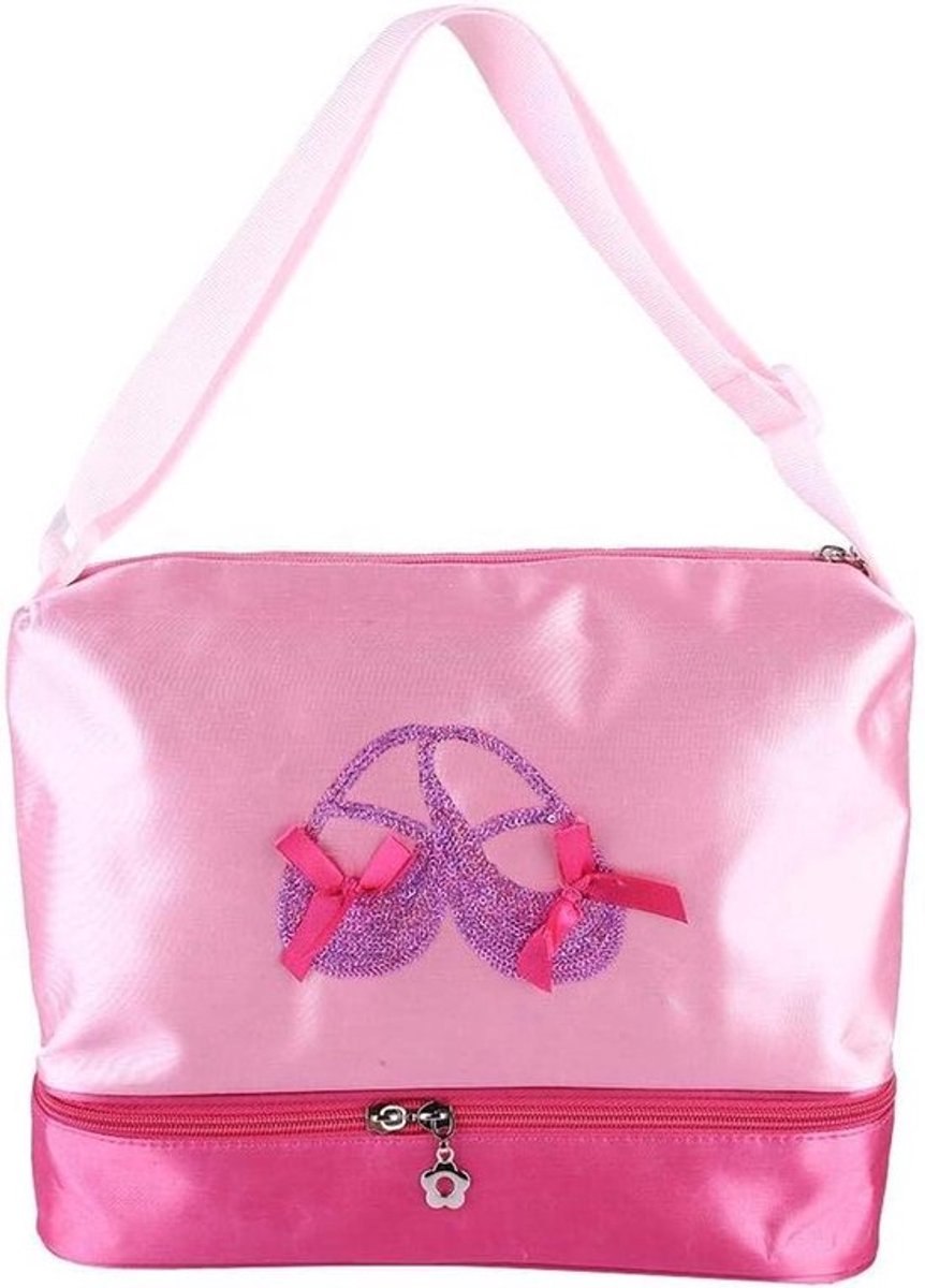 - Ballettas voor meisjes - handtas voor kinderen - ballerina - duffelbag - dansen - schoudertas - sportrugzak voor ballet - dans - fitness - roze - ca. 25 * 11 * 25 cm / ca. 9,8 * 4,3 * 9,8 inch