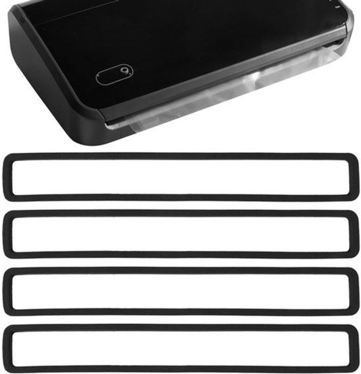 4 Stuks Vervangende Gaskets voor Foodsaver - Geschikt voor FM2000, FM2100 - EPDM Foam, 33x