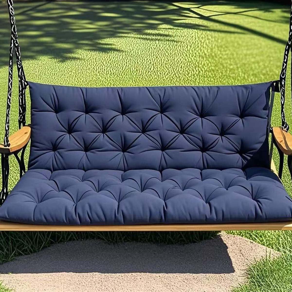 Groot Bankkussen - Tuinkussen Lounger - Buiten Zitten - Waterdicht Oxford Materiaal - 150x100 cm - Marineblauw