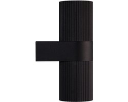 Nordlux Kyklop ripple-wandlamp-2xGU10-zwart