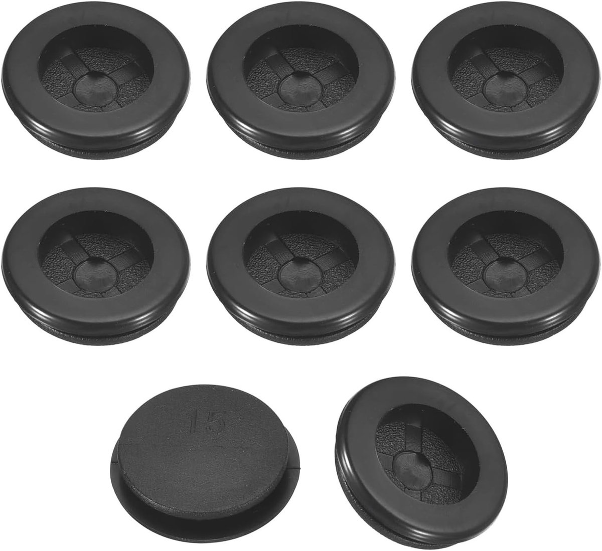 Rubber Grommets 15mm Boorgat, Enkele Gatenpluggen voor Kabel- en Draadbescherming, Rubber Voederkit, 24 Stuks, Duurzaam en Weerbestendig