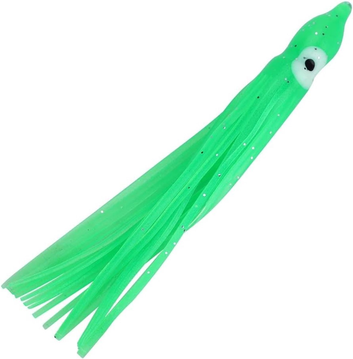 10-delige rubberen visaas in mini formaat - Squid vormige aas voor buitenvissen, ideaal voor hengelsport en visgerei (groen)