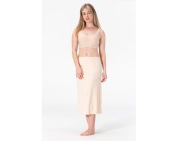 Dames Onderrok Lang - Jupon - Microfiber - Anti-Schuren - Beige - 70CM - Maat L/XL