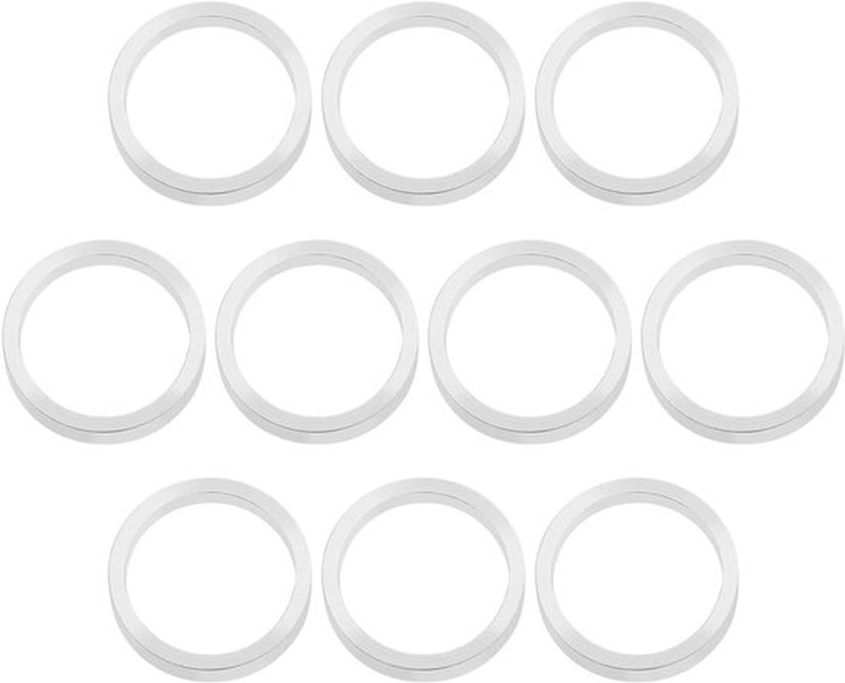 Fiets Kettingblad Bout Spacers - Washer Aluminium - Dubbele Ring naar Enkele Pakking - Fiets Headset Kettingwiel - 10mm Binnendiameter - Geschikt voor Alle Fietsen - Zwart - 10 Stuks