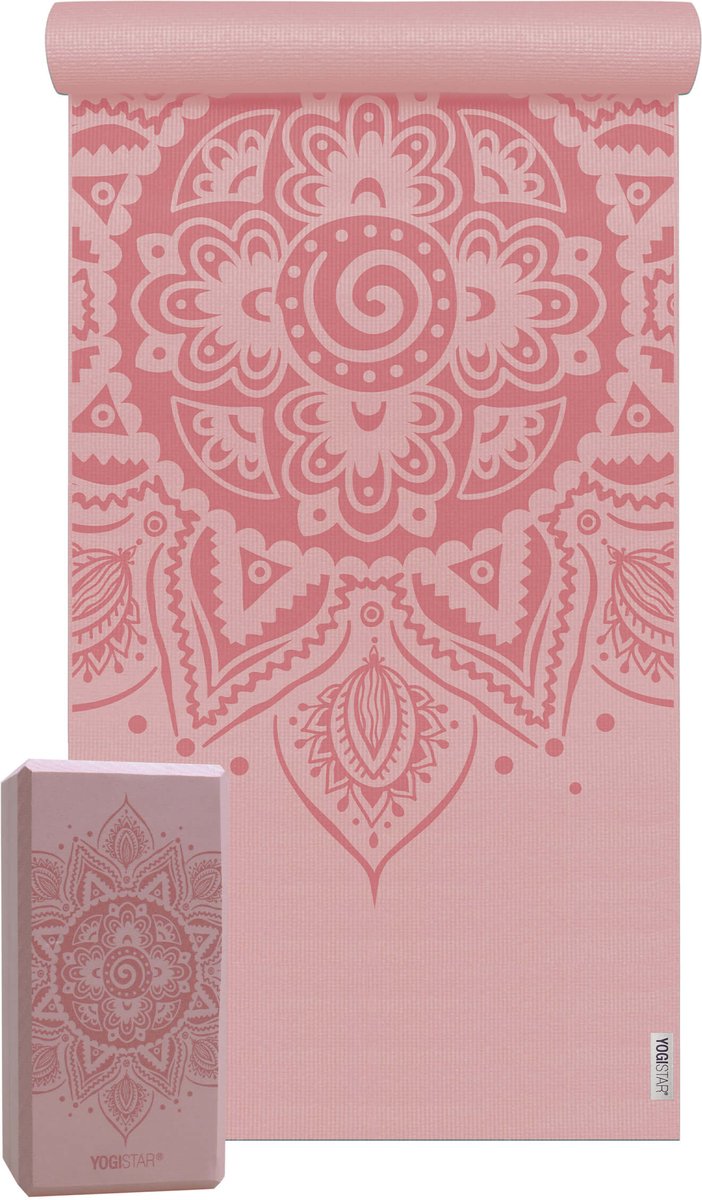 Yoga-Set Starter Edition - spiral mandala (Yogamatte + 1 Yogablock)