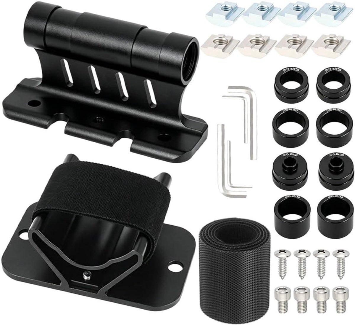 Fork Holder voor Fietsen en Auto's, Aluminium Steun voor Fietsvork met Achterwielhouder, Geschikt voor Diverse Diameters en Draagvermogen voor Fietsendragers en Auto's