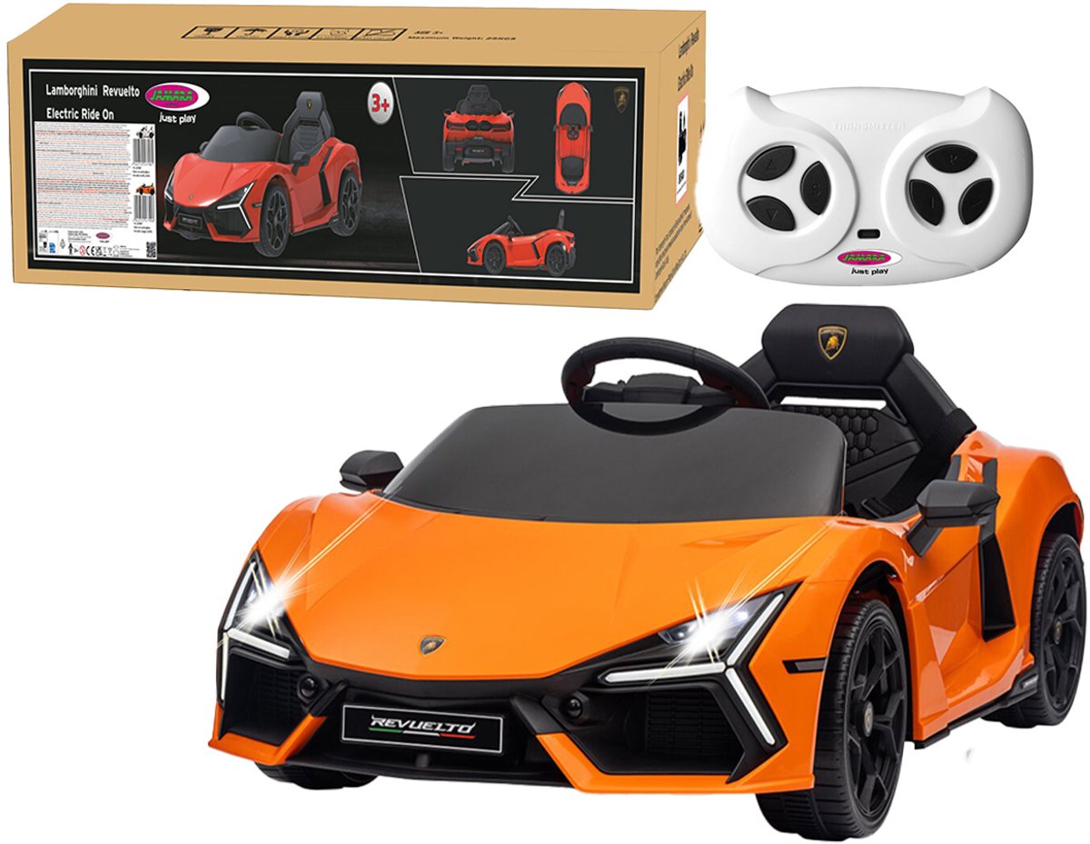 Jamara Elektrische Kinderauto Ride-on - Lamborghini Revuelto - Oranje - Ouderbediening - 12,6 V Lithium Accu Accu voertuig - Jamara - Incl afstandsbediening