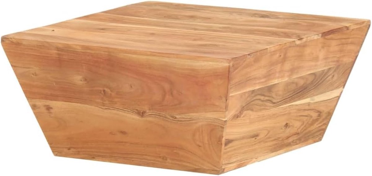 Salontafel Bijzettafel - Koffietafel Woonkamertafel - Woonkamer Decoratie - Massief Acaciahout - 66 x 66 x 30 cm - Bruin