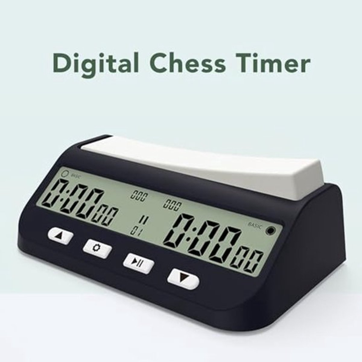 Professionele Digitale Schaakklok, Draagbare Digitale Schaaktimer met Bonus, Vertraging, Aftelling, Gemakkelijk te Dragen en te Gebruiken, voor Schaak- en Go-wedstrijden, voor Bordspellen