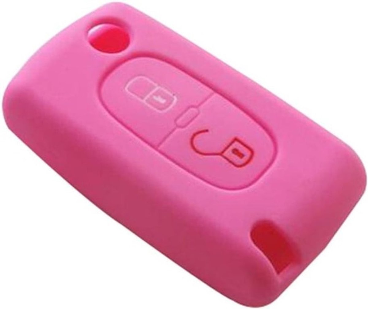 Auto Sleutelhoesje Peugeot 107 208 207 Roze