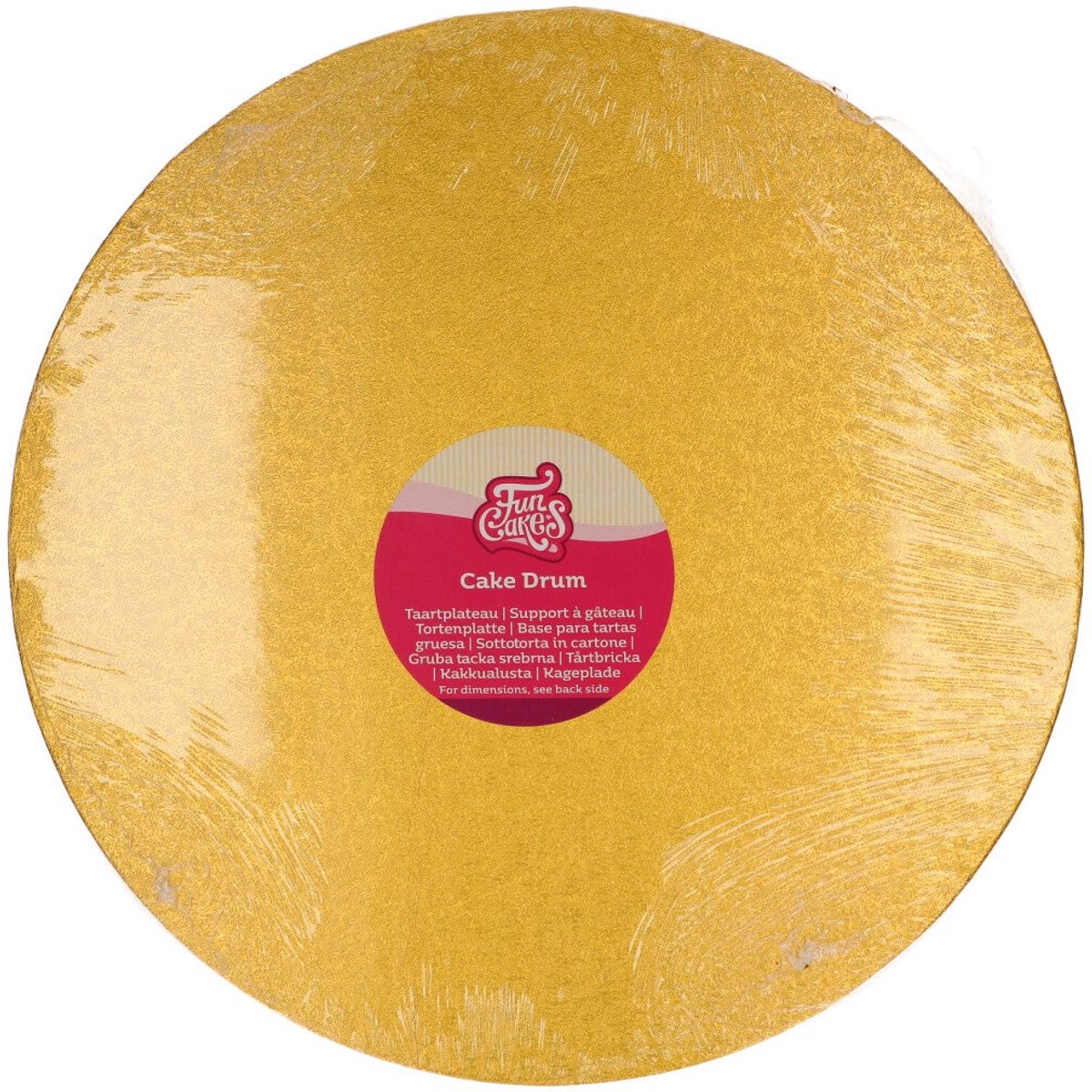 FunCakes Cake Drum Rond - Goud - Ø35,5 cm / 12 mm - Taartonderlegger - Taartkarton