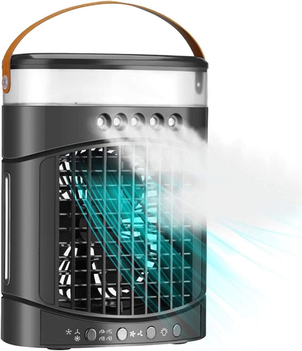 Draagbare Airco Ventilator - Persoonlijke Koeler - Persoonlijke Koeling - Geluidsarm Ontwerp - 28 x 13 x 28 cm - Zwart