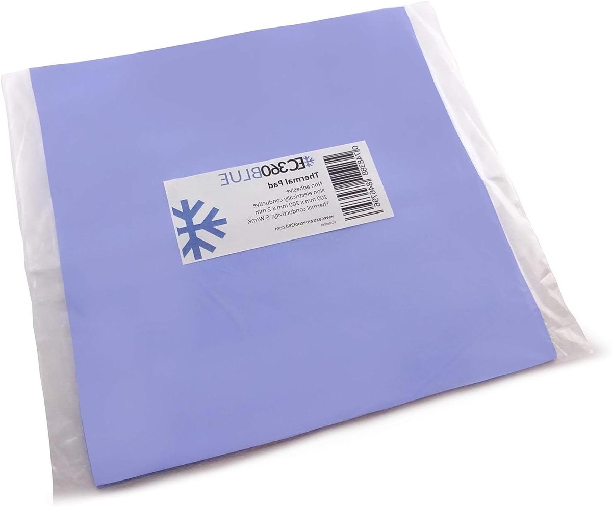 Thermische Pad - Koelpasta Pad - Warmteafvoer Componenten - Hoge Geleidbaarheid 5W/mK - 200x200x2mm - Blauw