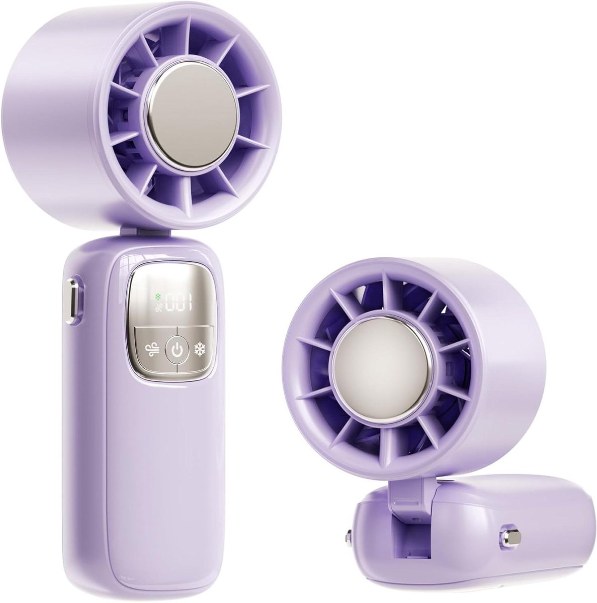Draagbare Mini Ventilator - Handventilator USB - Persoonlijke Verkoeling - 3-in-1 Opvouwbaar Ontwerp - 16 x 6.2 x 6 cm